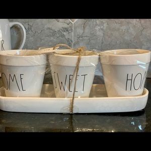 RAE DUNN HOME SWEET HOME - Planter Tray Trio